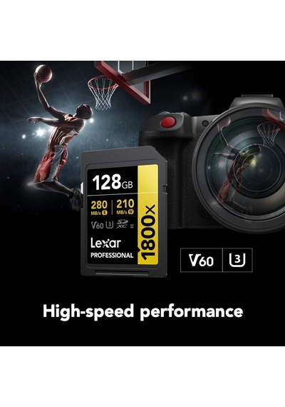 Lexar Prof 128gb 1800x Sdxc Uhs-ıı 270mb/s Read 180mb/s Write C10 V60 U3