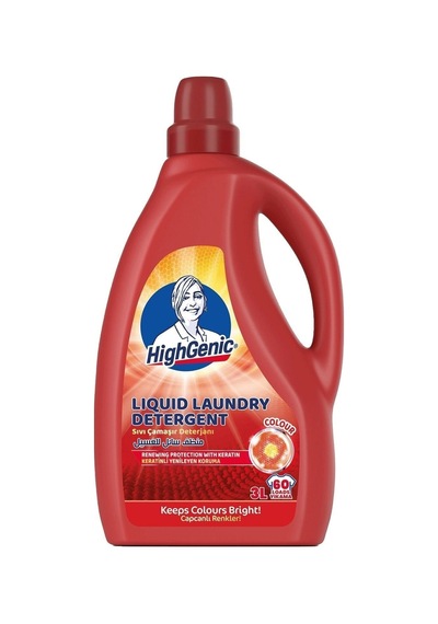 Highgenic Sıvı Çamaşır Deterjanı Renkliler 3 Lt Diğer