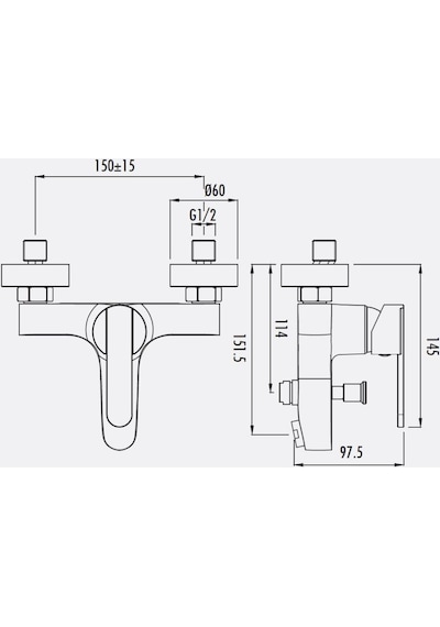 Creavit vega Banyo  Bataryası Vg2840 Krom