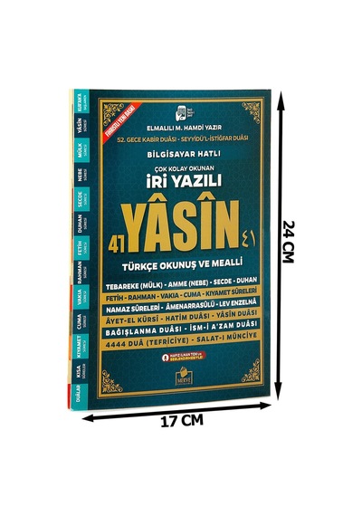 Çok Kolay Okunan - İri Yazılı 41 Yasin Kitabı - Türkçe Okunuş Ve