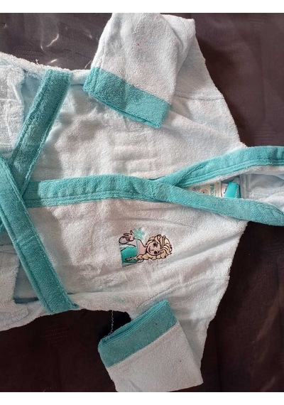 Özdilek Dsny Frozen Snw Kaps 7/8 Yaş Çocuk Bornoz Mavi