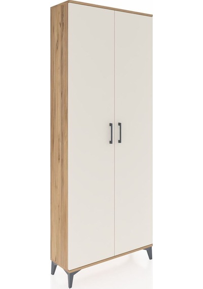 Arges Dolap 2 Raflı 2 Kapaklı Tek Askılı 88x30x221 Çam-aytaşı Çam