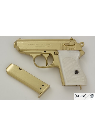 Denix Germany 1931 Wwll Pistol Gold 18cm Koleksiyon Obje