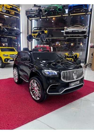 Poyraz Akülü Maserattı Suv Akülü Araba 12v 0-7 Yaş Özel Plaka Siyah