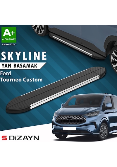 S-dizayn Ford Tourneo Custom 2 Skyline Krom Yan Basamak 223 Cm 2023 Üzeri A+ Kalite