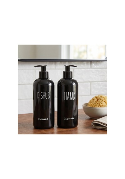 Homea Hands Dishes Sabunluk Siyah Renk Şık Ve Modern Mutfak & Banyo Sabunluk, Sıvı Sabunluk