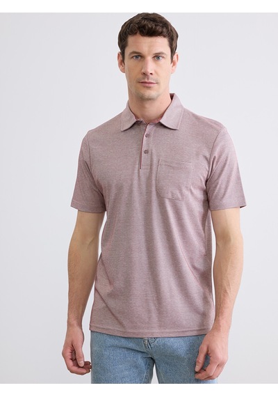 Lcwaıkıkı Classic Bordo Polo Yaka Kısa Kollu Cepli Erkek Tişört