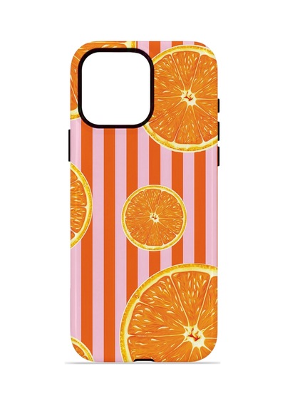 Apple iPhone Uyumlu 15 Pro Vorian Çift Katmanlı Magsafe Kılıf Sunset Orange Grove