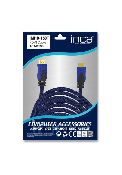 Inca Imhd-150t 1,4 V 3 D Altın Uçlu Hdmi Kablo Poşetli, 15 M
