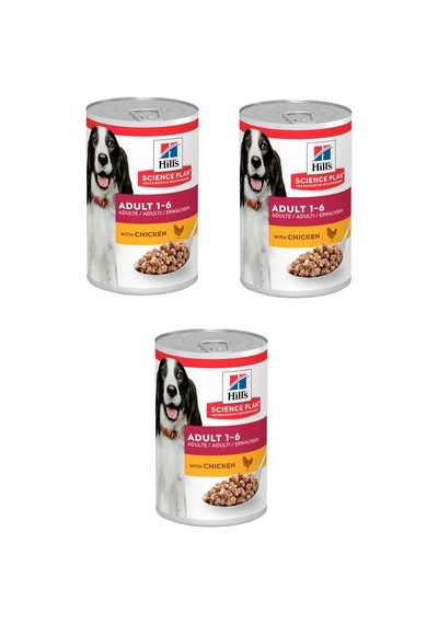 Hill's Science Plan Tavuklu Yetişkin Köpek Konserve Maması 3 x 370 G