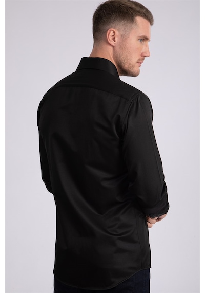 Tudors Modern Slim Fit Düz Saten Erkek Gömlek-23049 Siyah Tudors Modern Slim Fit Düz Saten Erkek Gömlek-23049 Siyah