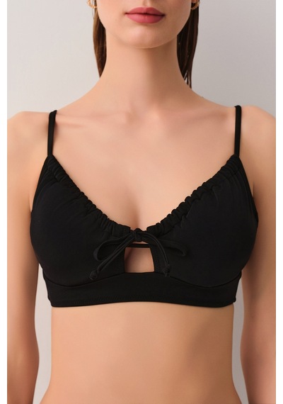 Suwen Toparlayıcı Balenli Bralet Bikini Üst Sbn26635012 Siyah
