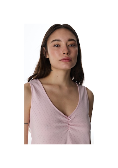 Penti Pembe Blossom Pamuklu Pointel Atlet Pijama Üstü