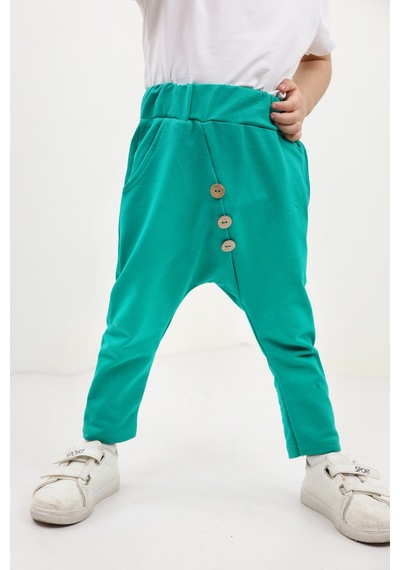 Toontoy Kids Toontoy Erkek Çocuk Beli Lastikli Düğmeli Asimetrik Eşofman Altı - 2 İplik Koyu Yeşil Toontoy Kids Toontoy Erkek Çocuk Beli Lastikli Düğmeli Asimetrik Eşofman Altı - 2 İplik Koyu Yeşil
