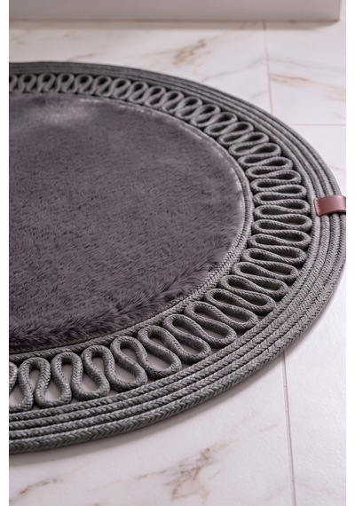 Banyo Paspası Takımı 60x100+40x60 Cm İç Trikot Antrasit Gri & Antrasit Gri