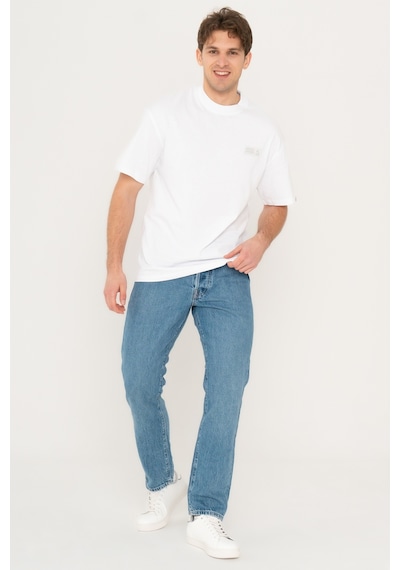 Jack & Jones Göğüs Baskılı Tişört - Collective 12255604 Beyaz