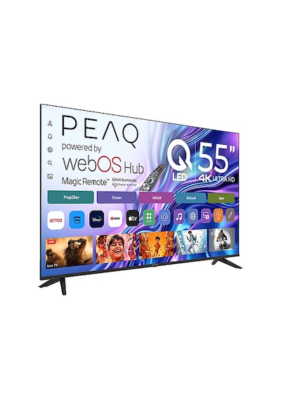 Peaq 55Q90 55" QLED Smart TV Webos İşletim Sistemli Dahili Uydu Alıcılı 4k UHD TV