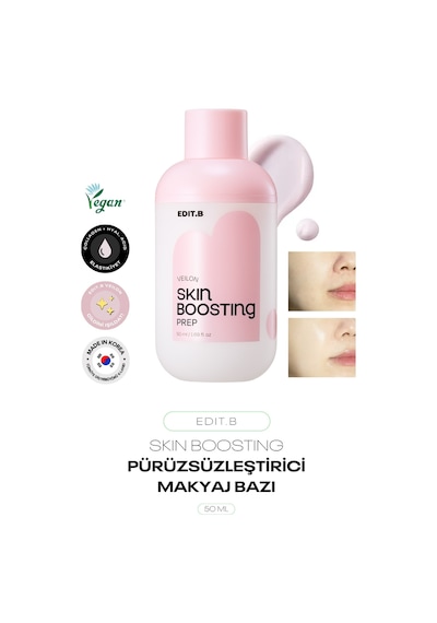 Pürüzsüzleştirici Makyaj Bazı Ve Cilt Güzelleştirici Edit.b Skin Boosting Prep 50 Ml