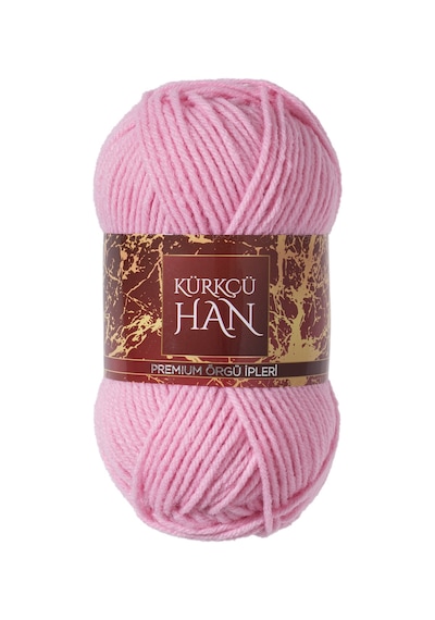 Kürkçü Han Dekor 100 G 100 M El Örgü İpi Açık Pembe
