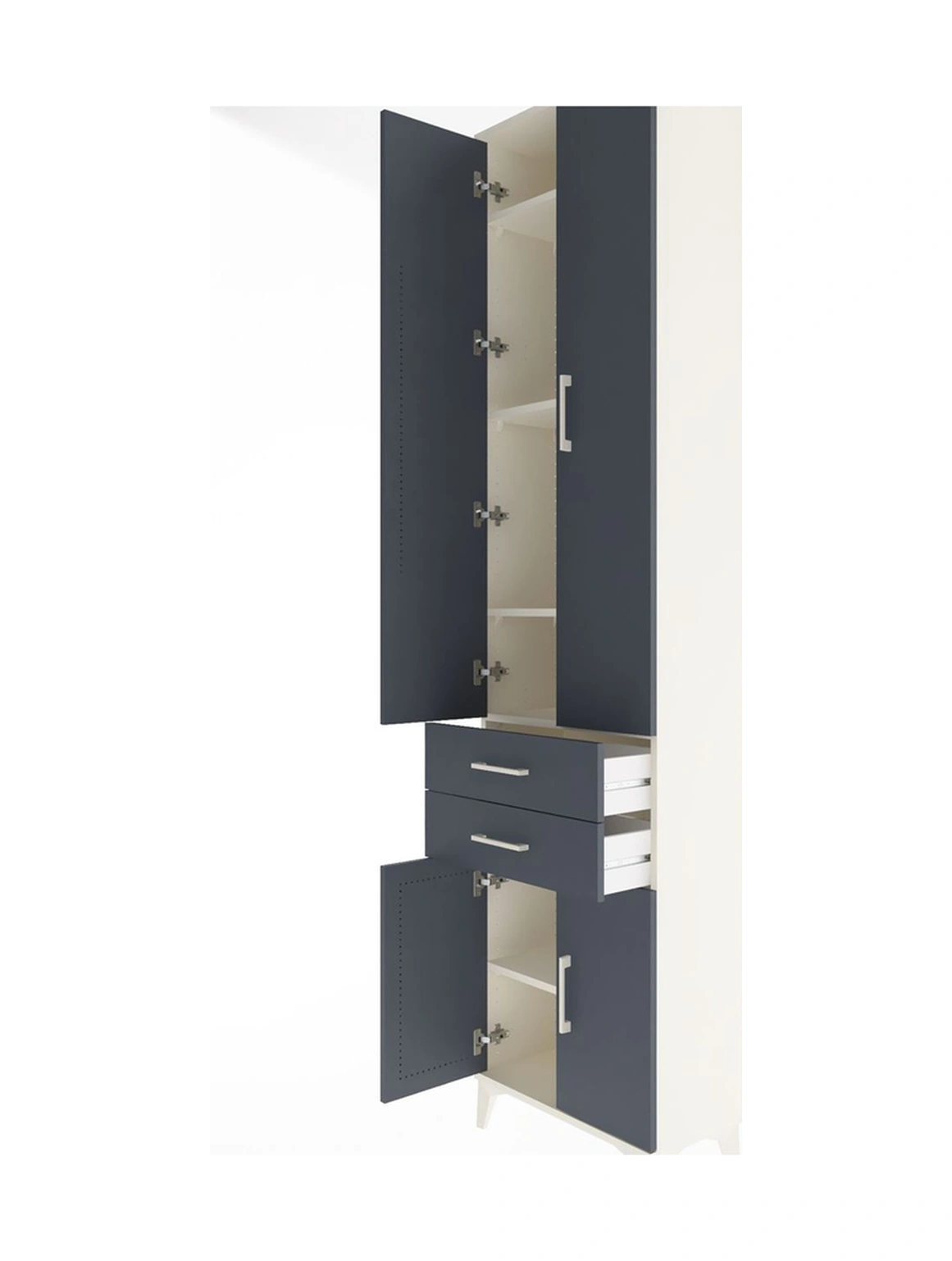 Arges Dolap 5 Raflı 2 Çekmeceli 4 Kapaklı 60x30x243 Aytaşı-an... Aytaşı