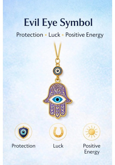 Hamsa El Nazarlık Araba Dikiz Aynası Süsü Nazar Boncuklu Araç Aksesuarı, Araba İçin Dekoratif Nazar Charm, Şans Ve Koruma Sembolü Araba Süsü