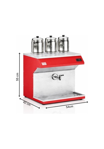 Anka Elektrikli Pro Chef Dijital 25 Litre Çay Makinesi Kırmızı