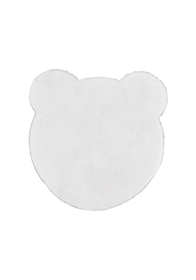 Post Peluş Panda Halı Yumuşak Modern Oturma Odası Yatak Odası Çocuk Odası Bebek Odası Kaymaz Halı Beyaz