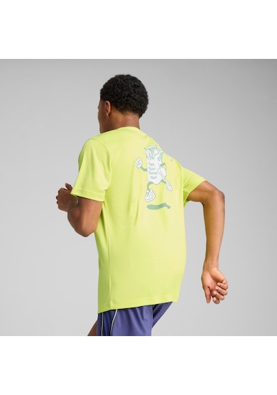 Puma Graphıcs Slogan Erkek Koşu Tişörtü 526564 39 SARI