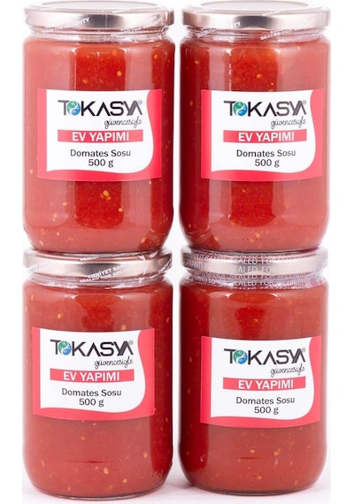 Tokasya Ev Yapımı Domates Sosu Kavanoz 4 x 500 G