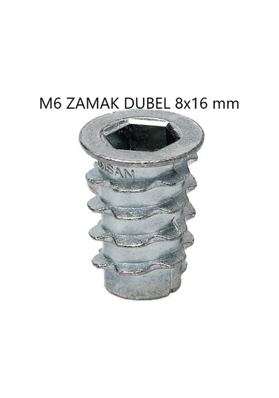 Metal Dübel Mobilya Bağlantı Zamak Vida Yuvası M8 10 X15 10 Adet