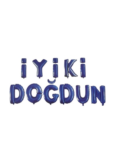 İyi Ki Doğdun Yazılı Ayrı Harf Folyo Balon 40cm 16inç MAVİ