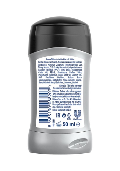 Men Motionsense Erkek Stick Deodorant Invisible On Black White Clothes 50 Ml