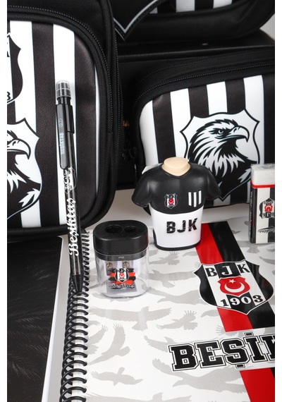 X Dekomus Lisanslı Beşiktaş Full Kırtasiye Seti 3d Kartal Büyük Boy Okul,beslenme Ve Kalem Çantası,beslenme Kabı,matara Seti Açık Gri