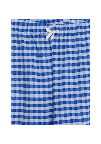 Lcw Dream Lacivert Bebe Yaka Ekose Kadın Pijama Takım