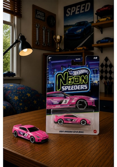 Hot Wheels 2017 Nissan Gt-r R35 Neon Speeders Oyuncak Araba Çok Renkli