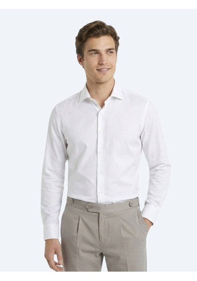 Kip Beyaz Slim Fit Uzun Dokuma Klasik %100 Pamuk Gömlek Kip Beyaz Slim Fit Uzun Dokuma Klasik %100 Pamuk Gömlek