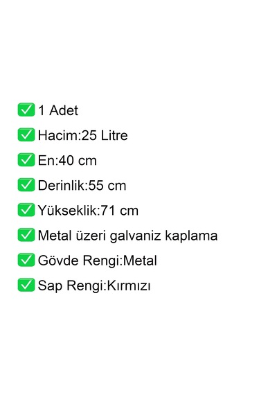 Mk25 Metal Çocuk Market Alışveriş Arabası 25 Litre / En:40 Boy:55 Yükseklik:71 Cm