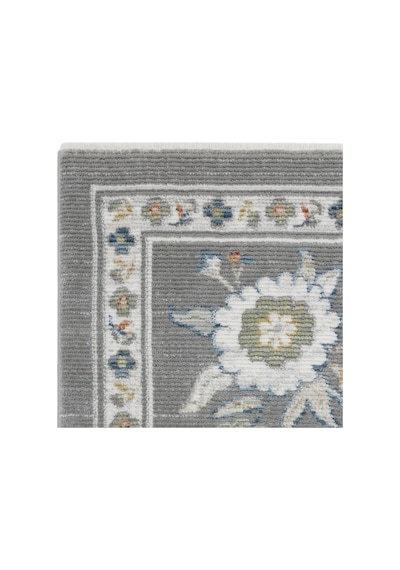 Cool Halı Floor Gri Vintage Çiçekli Klasik Salon Oturma Odası Dekoratif Pati Dostu Halı
