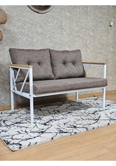 Zafir İkili Beyaz Boyalı Bahçe - Balkon - Mutfak Çay Seti Takımı Bahçe Koltuk Takımı Kahverengi Zafir İkili Beyaz Boyalı Bahçe - Balkon - Mutfak Çay Seti Takımı Bahçe Koltuk Takımı Kahverengi