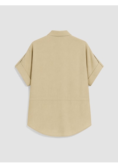 Lcw Everyday Yeşil Bağcıklı Oversize Kadın Gömlek