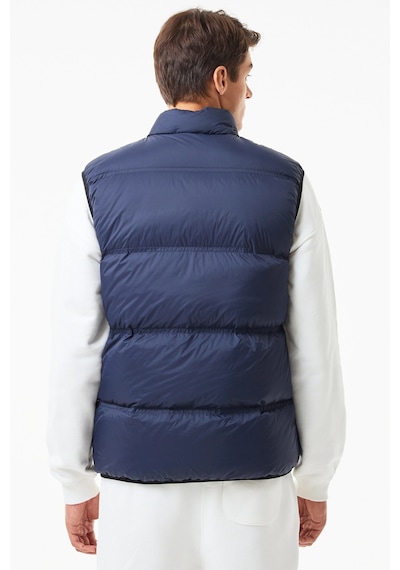 Lacoste Down Fill Mens West Dik Yaka Kaz Tüyü Erkek Yelek Lacivert Lacivert