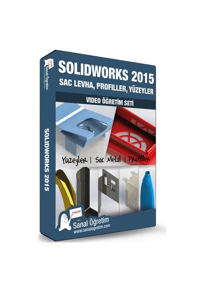 SolidWorks 2015 Sac Levha, Profiller, Yüzeyler Video Eğitim Seti