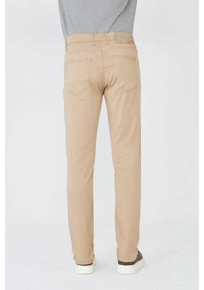 Koyu Bej Tencel Kumaş Yazlık Erkek Chino Pantolon Kum