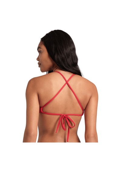 Arena Team Swim Top Tie Back Solid Kadın Kırmızı Yüzücü Bikini Üstü 004768450 Kırmızı