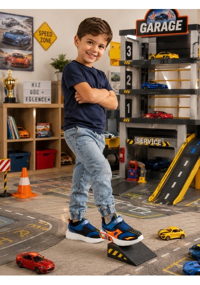 Mini Bonito Erkek Çocuk Ortopedik Garaj Tabanlı Spor Ayakkabı Çift Metal Arabalı Tasarım Mavi Mini Bonito Erkek Çocuk Ortopedik Garaj Tabanlı Spor Ayakkabı Çift Metal Arabalı Tasarım Mavi