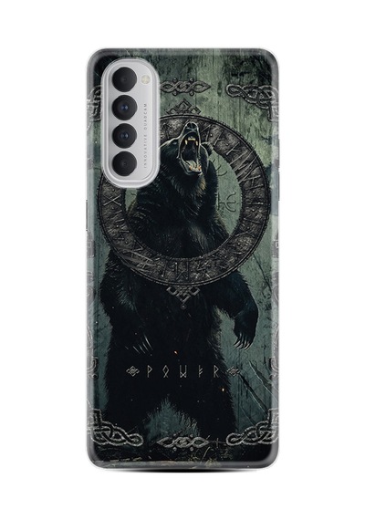 Oppo Reno 4 Pro Kılıf Hayat Serisi Desenli Bear Power -product Code 2000