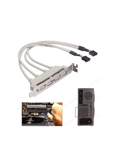 Anakart Üzeri 4 Port Usb 2.0 Çoklayıcı Hub