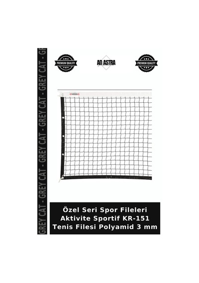 Özel Seri Spor Fileleri Aktivite Sportif Kr-151 Tenis Filesi Polyamid 3 Mm Çok Renkli