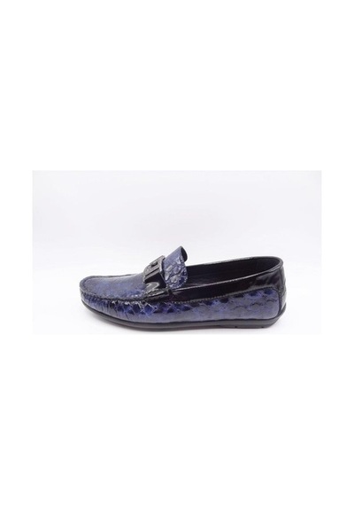 King Paolo King Shoes Yazlık Rugan Erkek Ayakkabı 4013 Lacivert