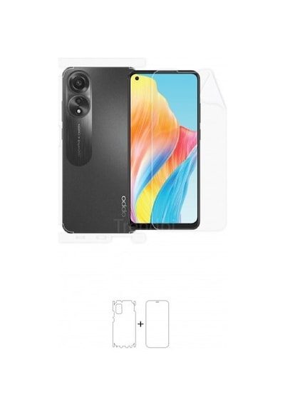 Oppo A78 4g Ön, Arka Ve Yan 360 Derece Tam Kaplama Poliüretan Film